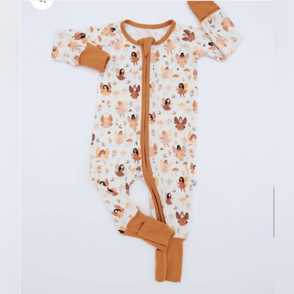 RIVER BABE THREADS Fairies Bamboo Zippy 6-12mo